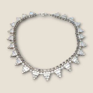 Stella & Dot Silver Crystal Necklace